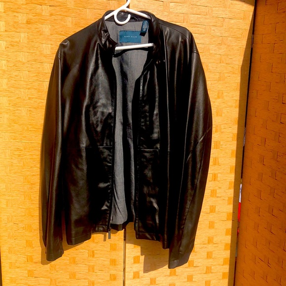 Perry Ellis Faux Leather Motorcycle Jacket - Black - XL worn once